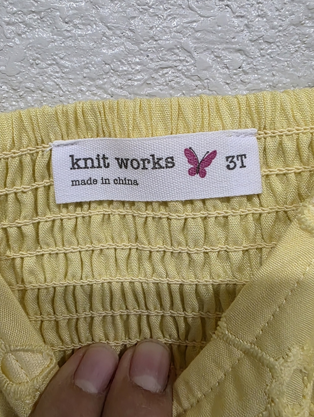 Knitworks Yellow Eyelet Flutter Dress - Picture 3 of 3